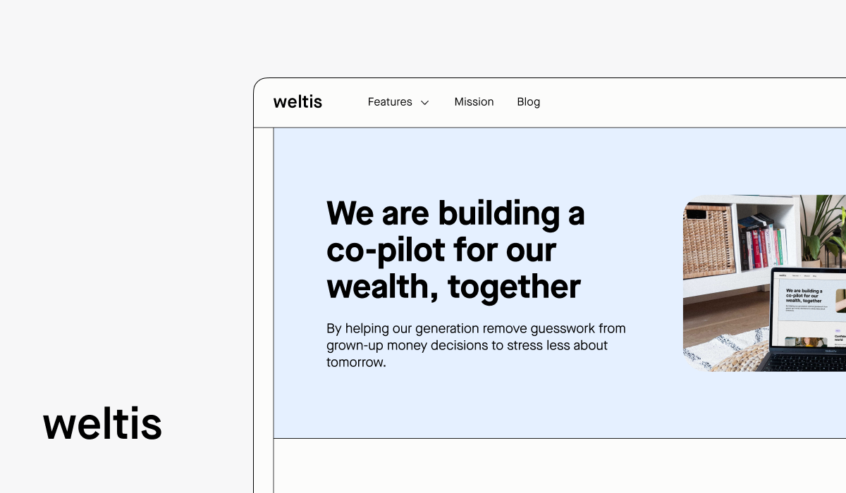 Weltis Your financial co-pilot logo